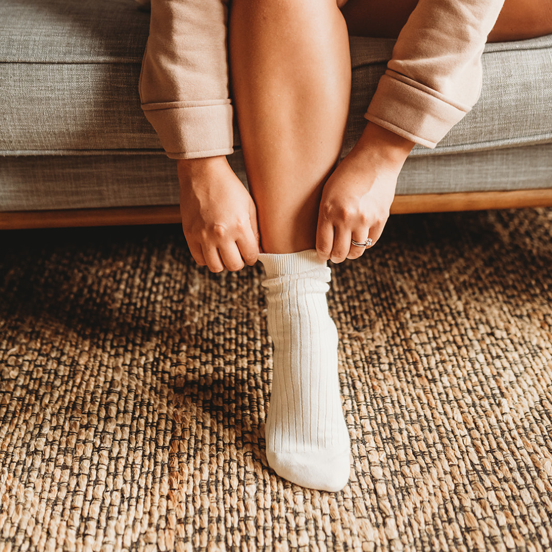 pure no dye ribbed socks