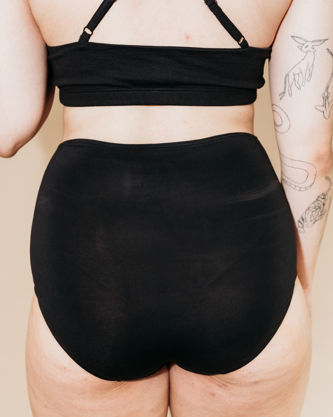 black basic underwear for women
