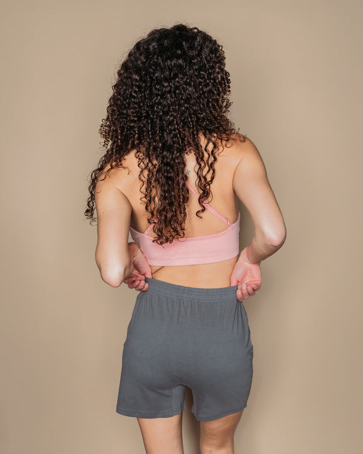Everyday Knit Boxers - Natural, Plant Dyed - Ash - 100% Organic Cotton