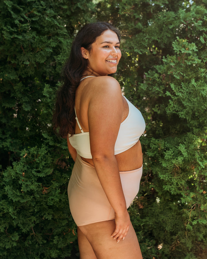 Women's High Waist Brief - Natural, Plant Dyes - 95% Organic Cotton (2 pack)