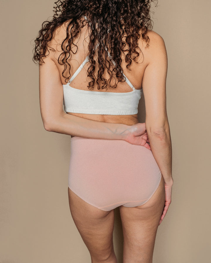 Women's High Waist Brief - Natural, Plant Dyes - 95% Organic Cotton (2 pack)