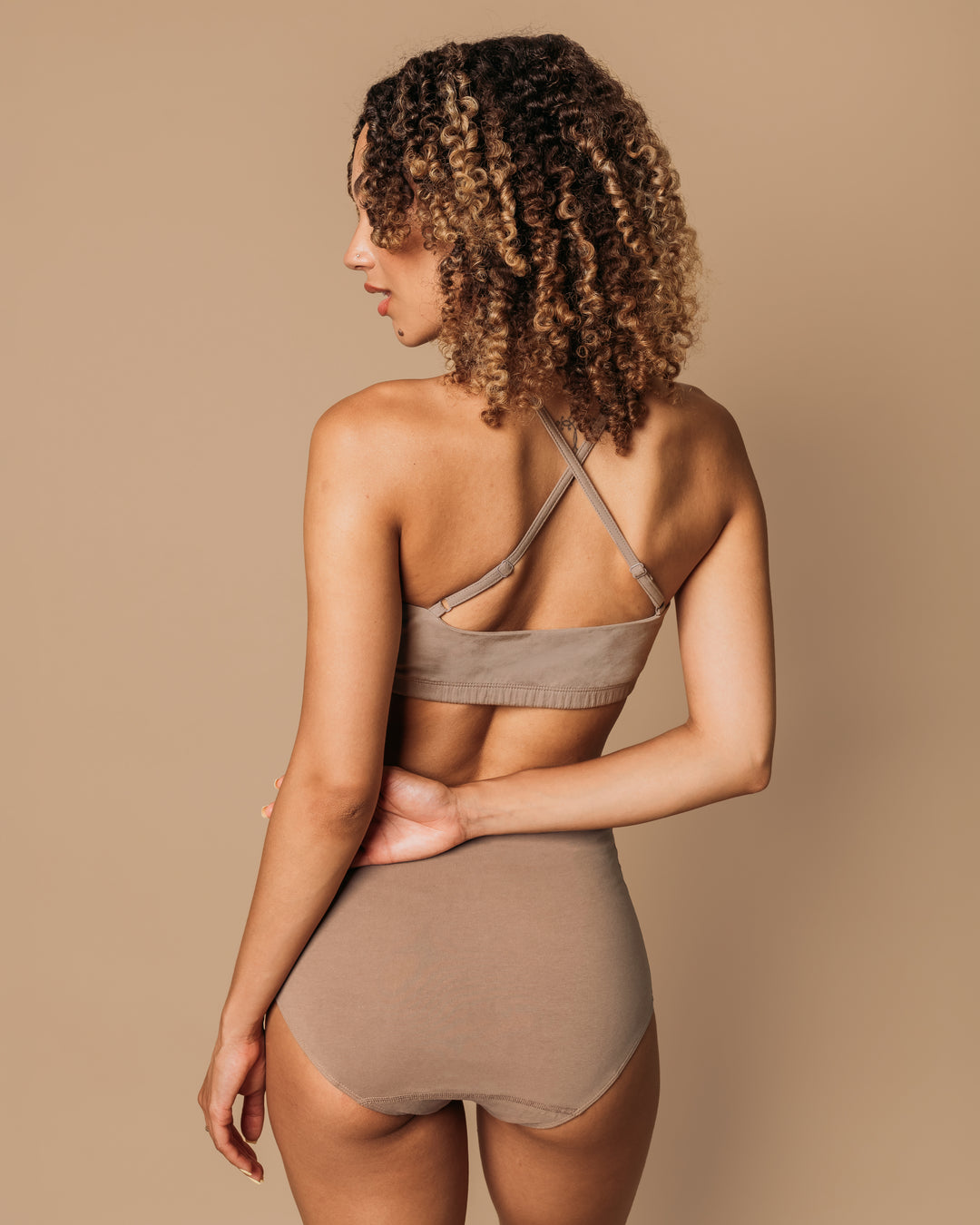 Women's High Waist Brief - Natural, Plant Dyes - 95% Organic Cotton (2 pack)