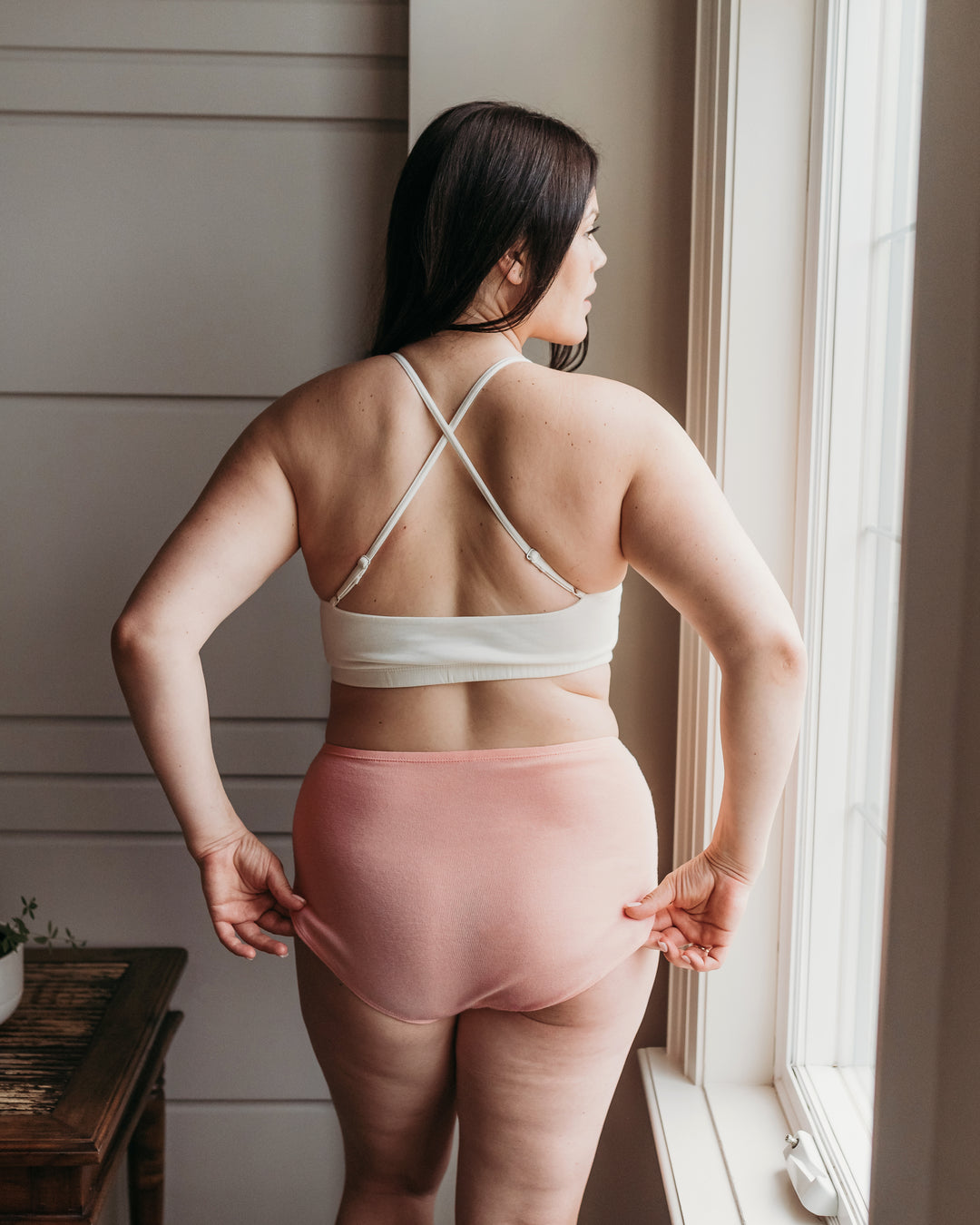 Women's High Waist Brief - Natural, Plant Dyes - 95% Organic Cotton (2 pack)