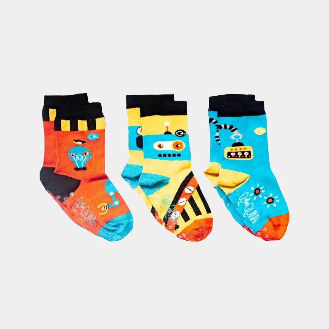 Mixed Patterns Kids Organic Cotton Socks (3-pack) Q for Quinn™