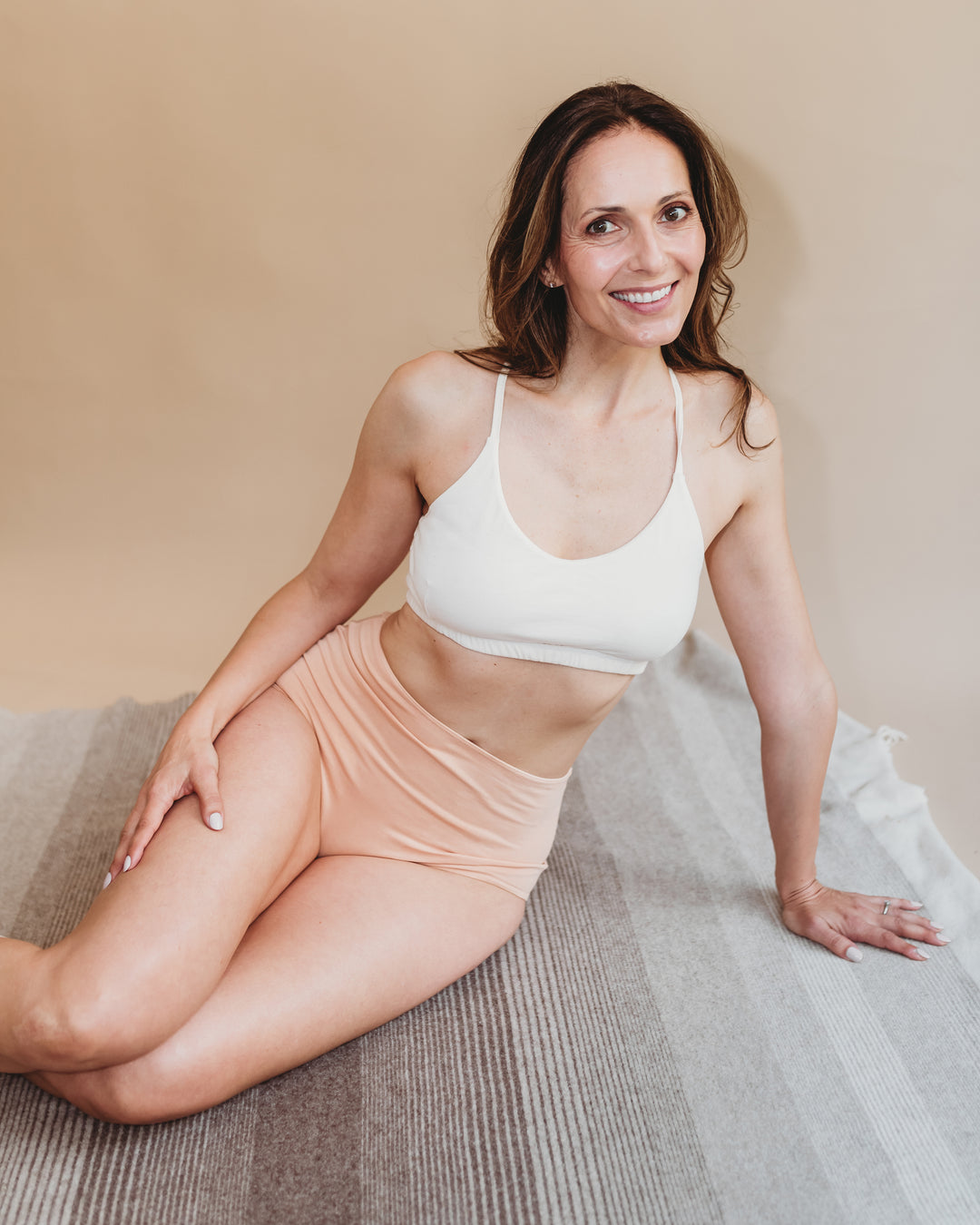 Women's High Waist Brief - Natural, Plant Dyes - 95% Organic Cotton (2 pack)