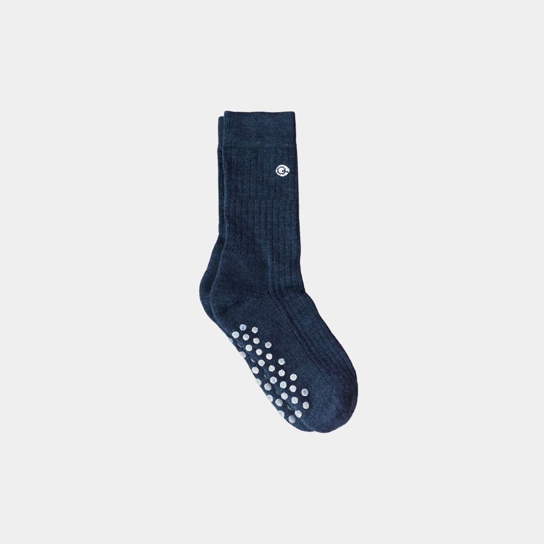 Merino Wool - Cotton Midweight Kids Socks with Grips