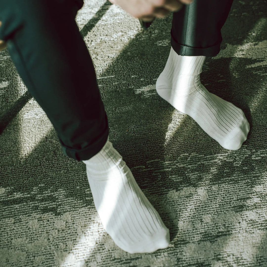 Pure (no dye) Ribbed Sock - 100% Organic Cotton Q for Quinn™
