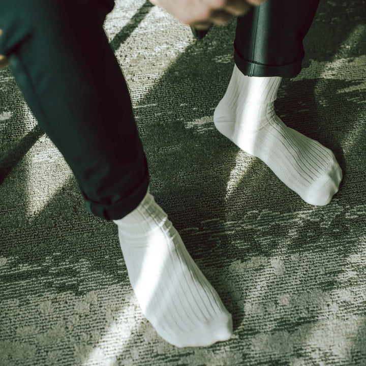 Pure (no dye) Ribbed Sock - 100% Organic Cotton Q for Quinn™