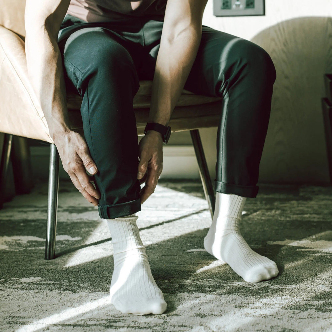 Pure (no dye) Ribbed Sock - 100% Organic Cotton Q for Quinn™