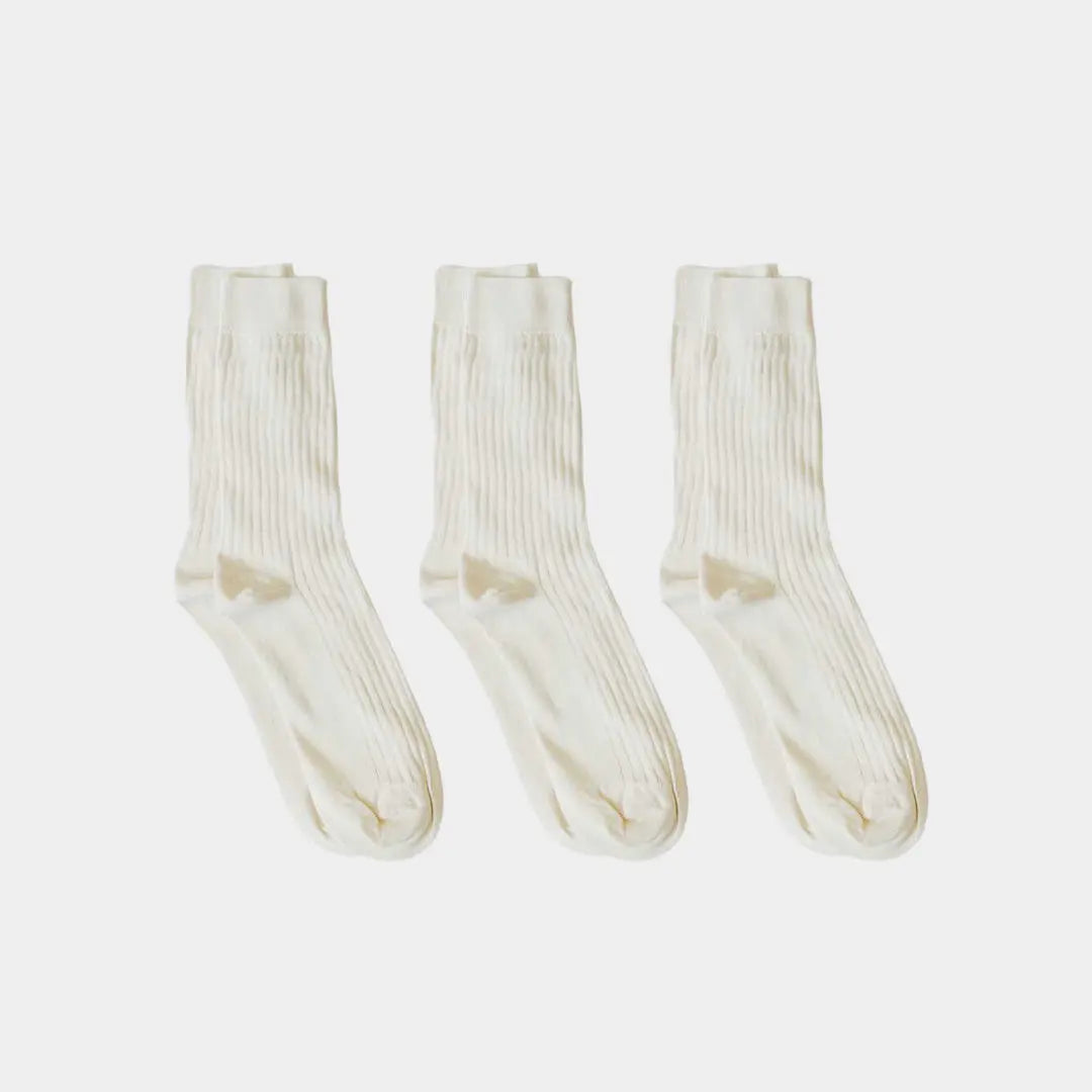 Pure (no dye) Ribbed Sock - 100% Organic Cotton Q for Quinn™