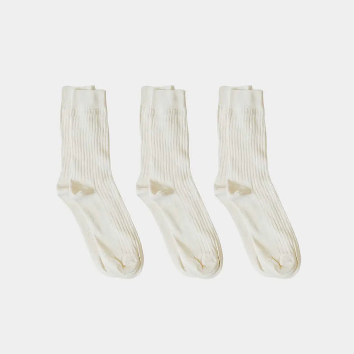 Pure (no dye) Ribbed Sock - 100% Organic Cotton Q for Quinn™