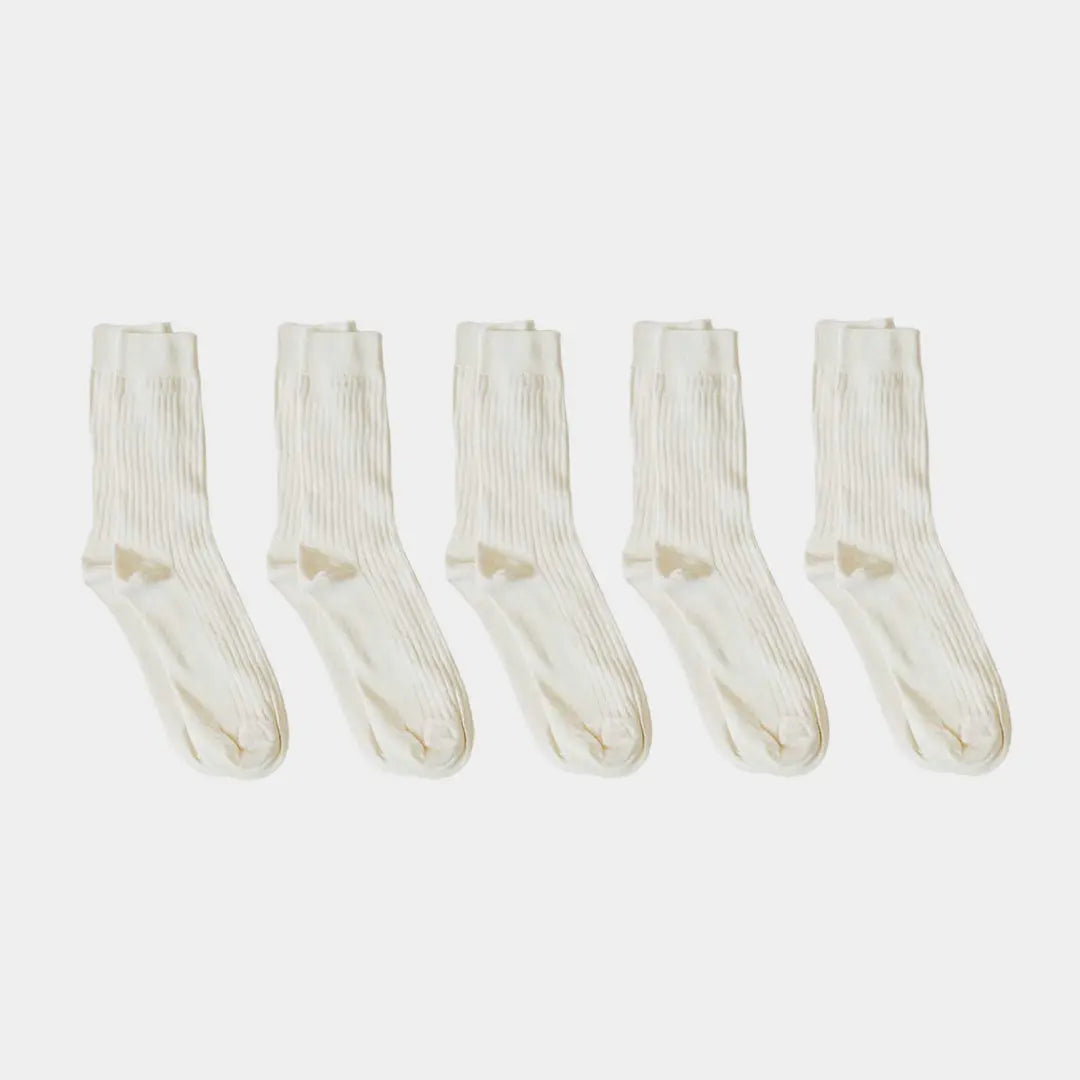 Pure (no dye) Ribbed Sock - 100% Organic Cotton Q for Quinn™
