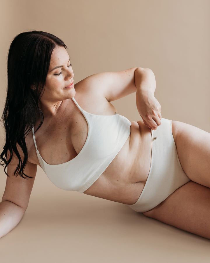 Women's Criss-Cross Bralette - 100% Organic Cotton
