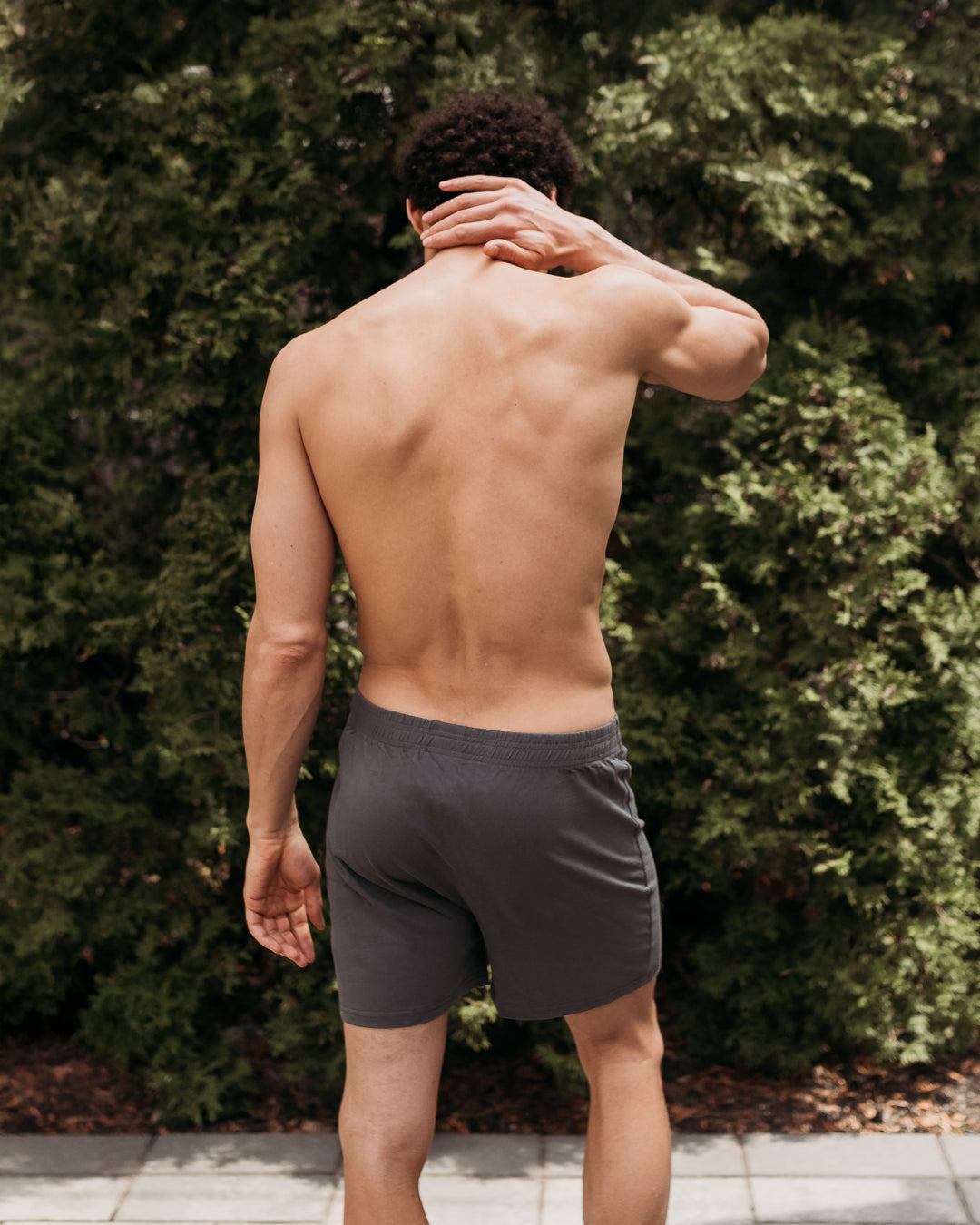 Everyday Knit Boxers - Natural, Plant Dyed - Ash - 100% Organic Cotton
