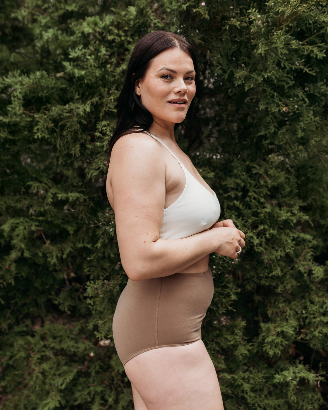 Women's High Waist Brief - Natural, Plant Dyes - 95% Organic Cotton (2 pack)