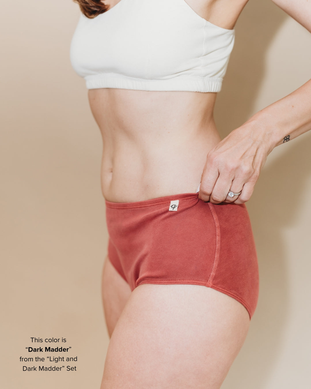Womens Classic Brief - Natural, Plant Dyes - 100% Organic Cotton (2 pack)
