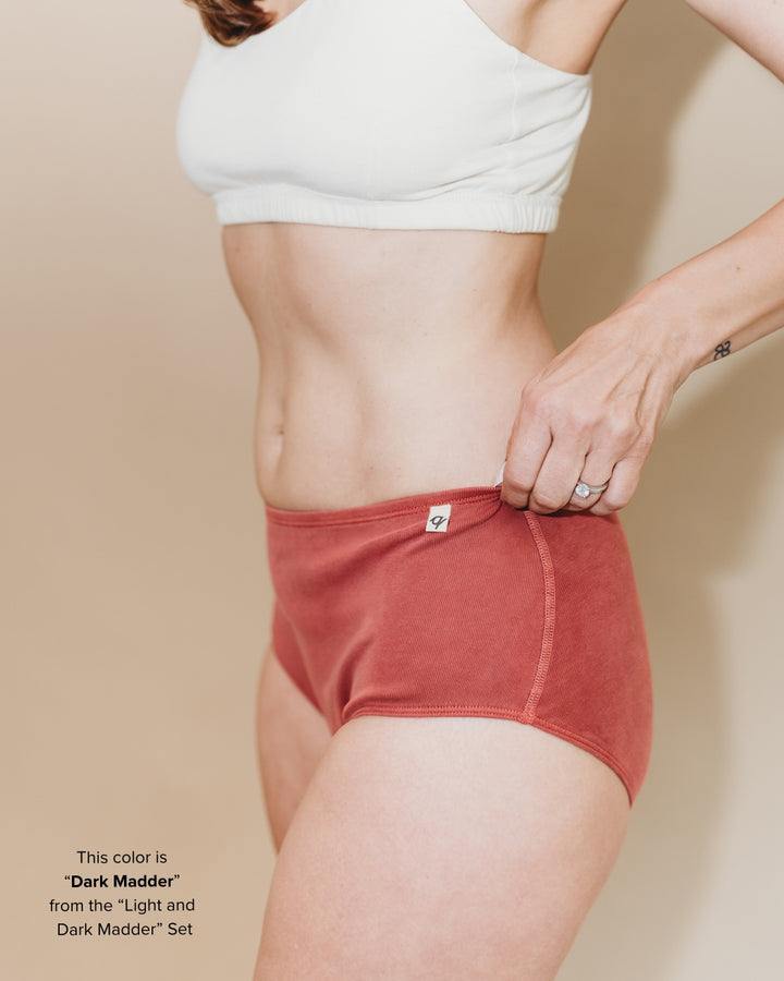 Womens Classic Brief - Natural, Plant Dyes - 100% Organic Cotton (2 pack)