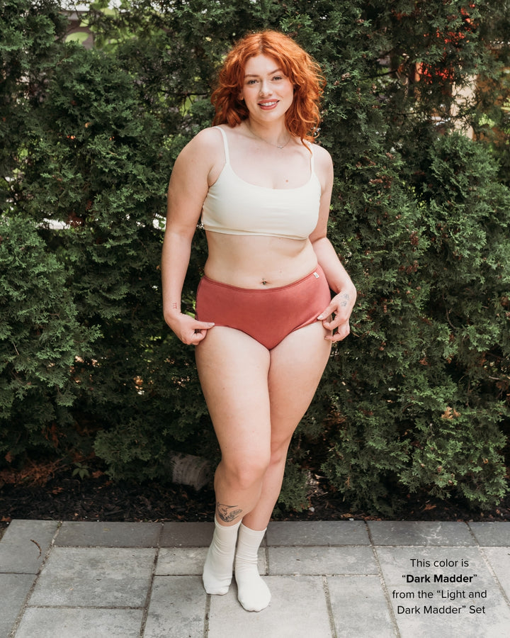 Womens Classic Brief - Natural, Plant Dyes - 100% Organic Cotton (2 pack)