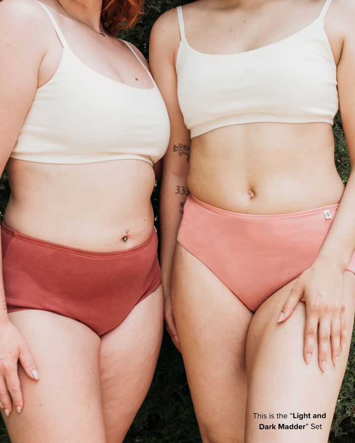 Womens Classic Brief - Natural, Plant Dyes - 100% Organic Cotton (2 pack)
