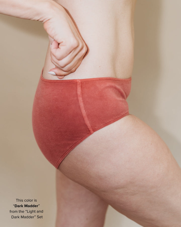 Womens Everyday Bikini - Natural, Plant Dyes - 100% Organic Cotton (2 pack)