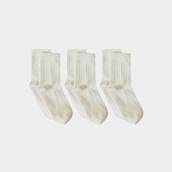 Pure (no dye) Kids' Socks (No Grips) - 98% Organic Cotton