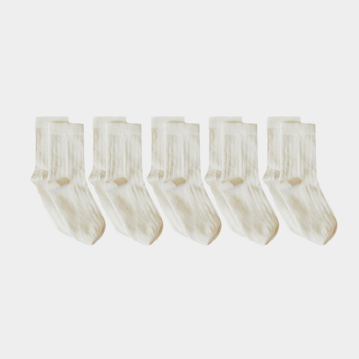 Pure (no dye) Kids' Socks (No Grips) - 98% Organic Cotton