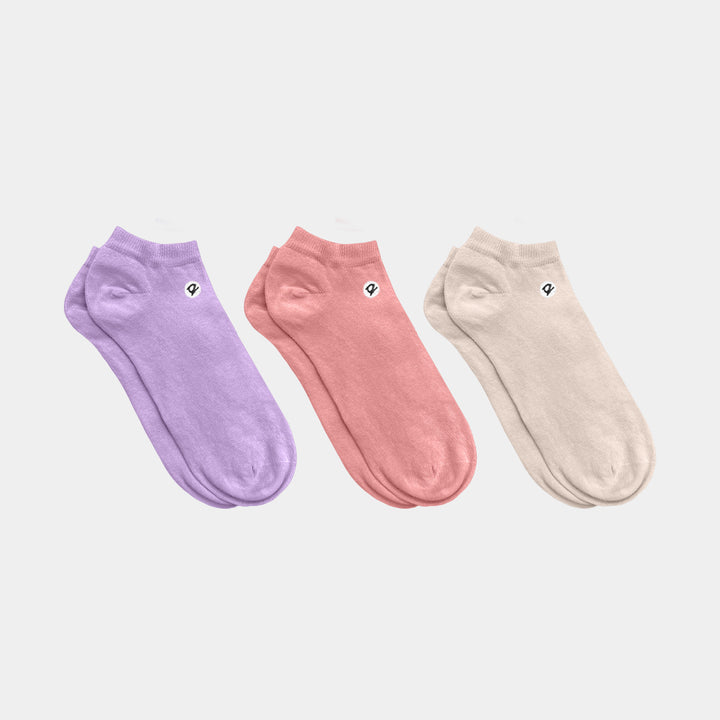 Adult Lightweight Ankle Socks - 98% Organic Cotton (3 pack)