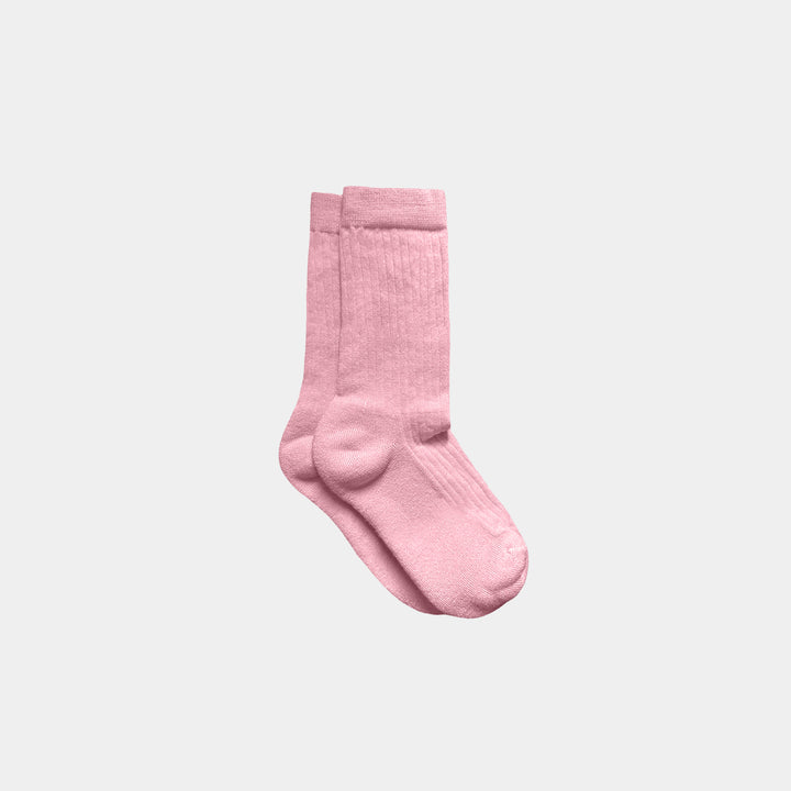 pink salt merino wool kids socks