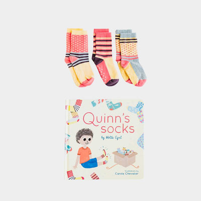 organic cotton socks with book