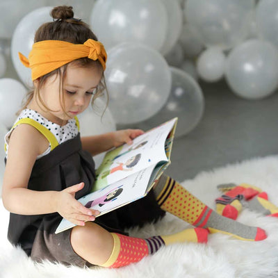 organic cotton socks and books