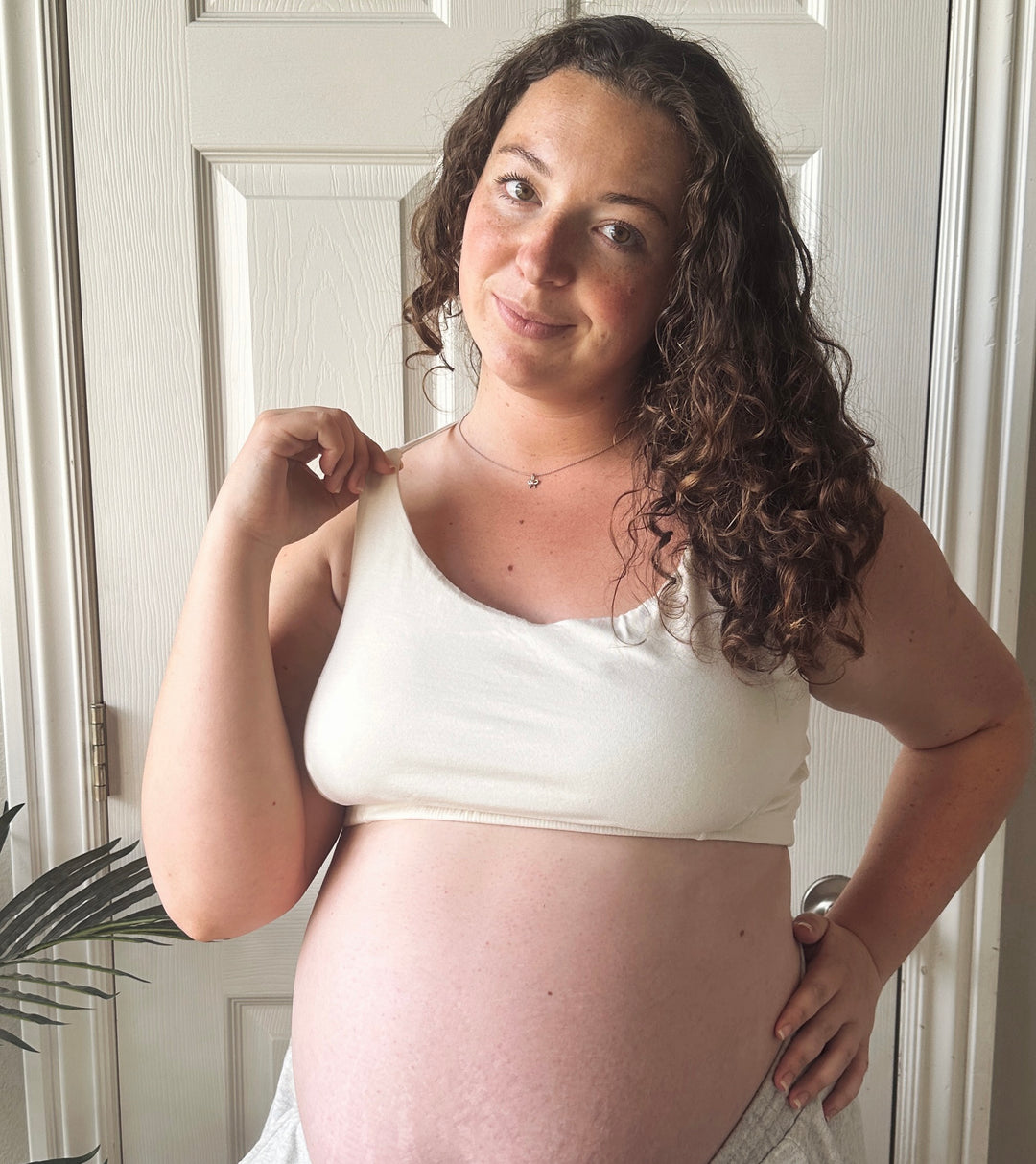 Natural (no dye) Women's Criss-Cross Bralette - 100% Organic Cotton