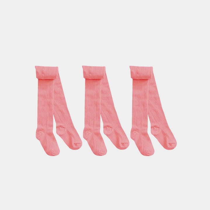 Ribbed Cotton Kids Tights  - 98% Organic Cotton