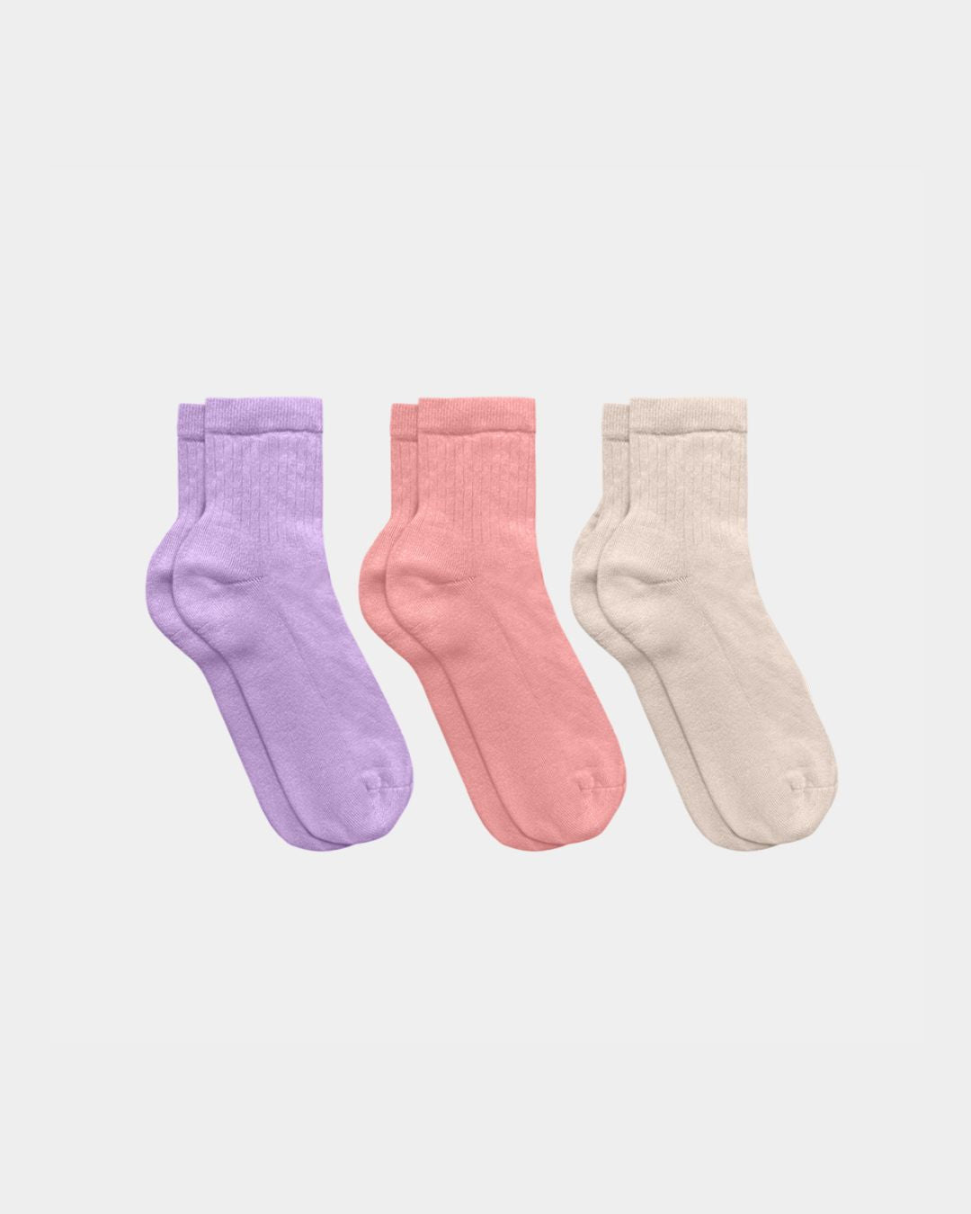 Cotton Quarter Pacers Socks (Midweight) - 97% Organic Cotton (3 pack)