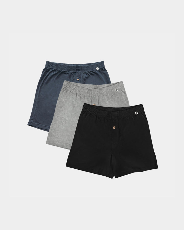 Everyday Knit Boxers - 100% Organic Cotton (3 pack)