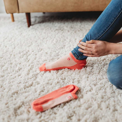 organic cotton pink ankle socks