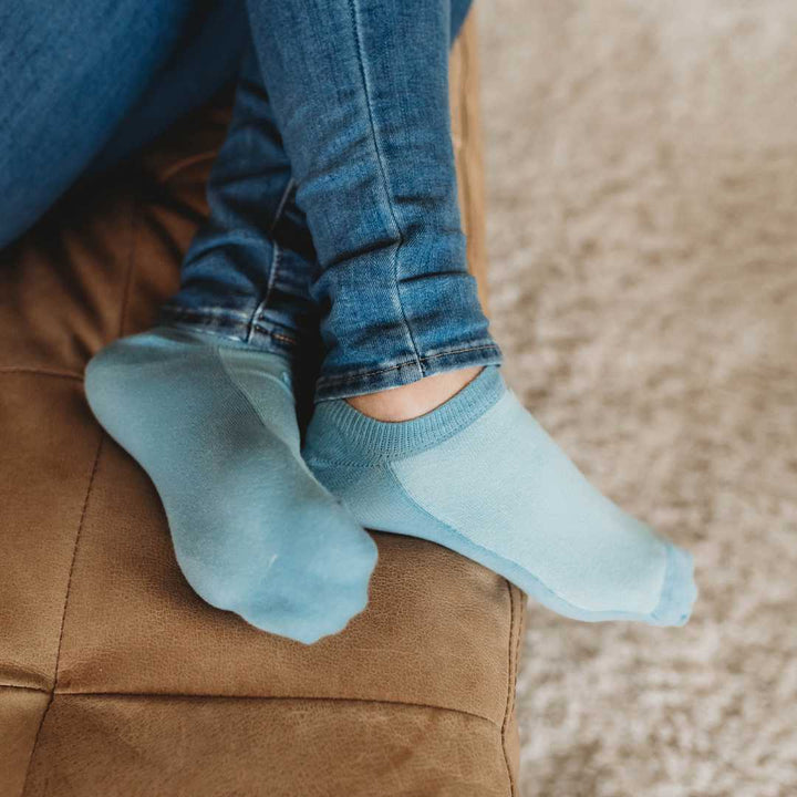 organic cotton blue womens socks