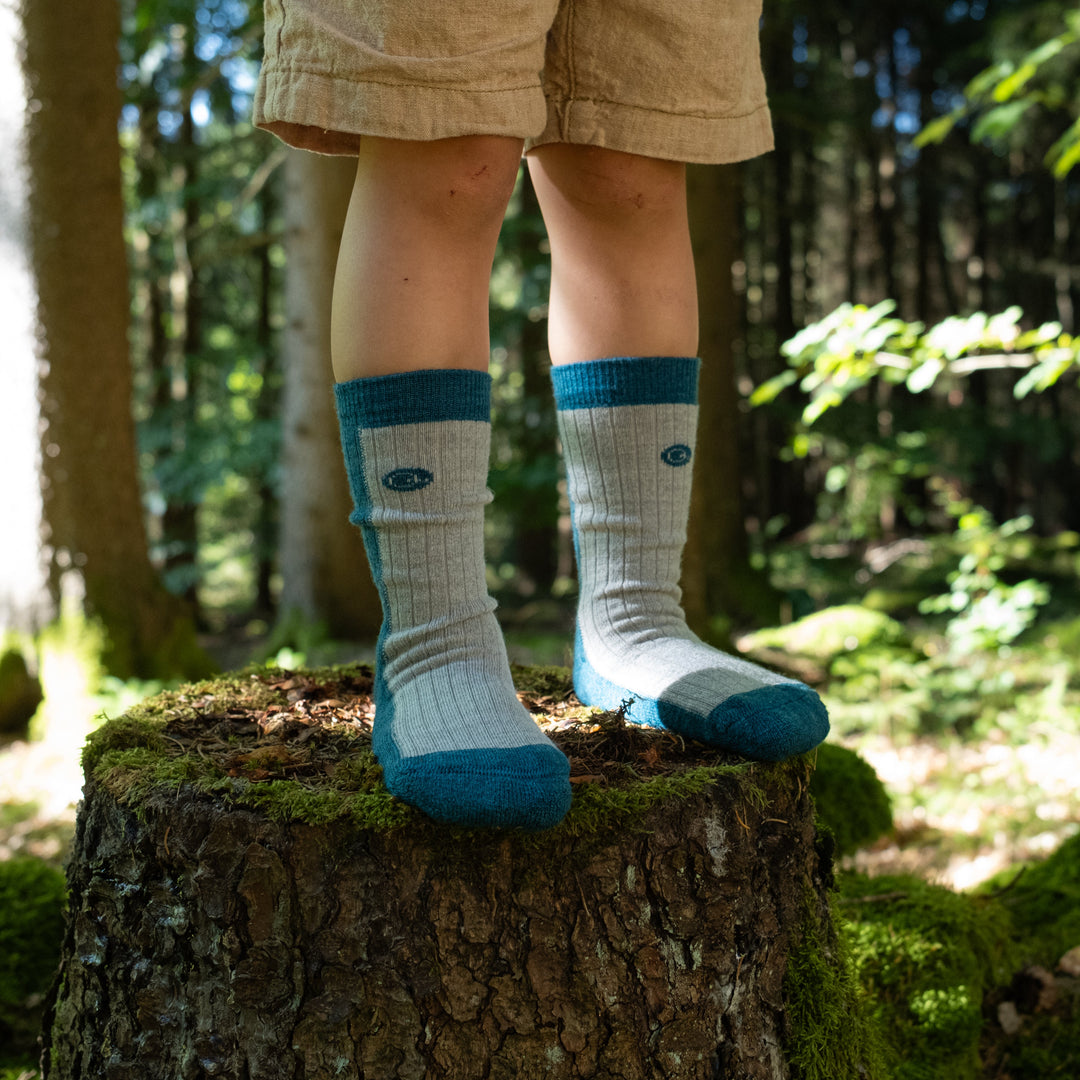 Merino Wool Midweight Cool Tones Kids Socks (4 pack)