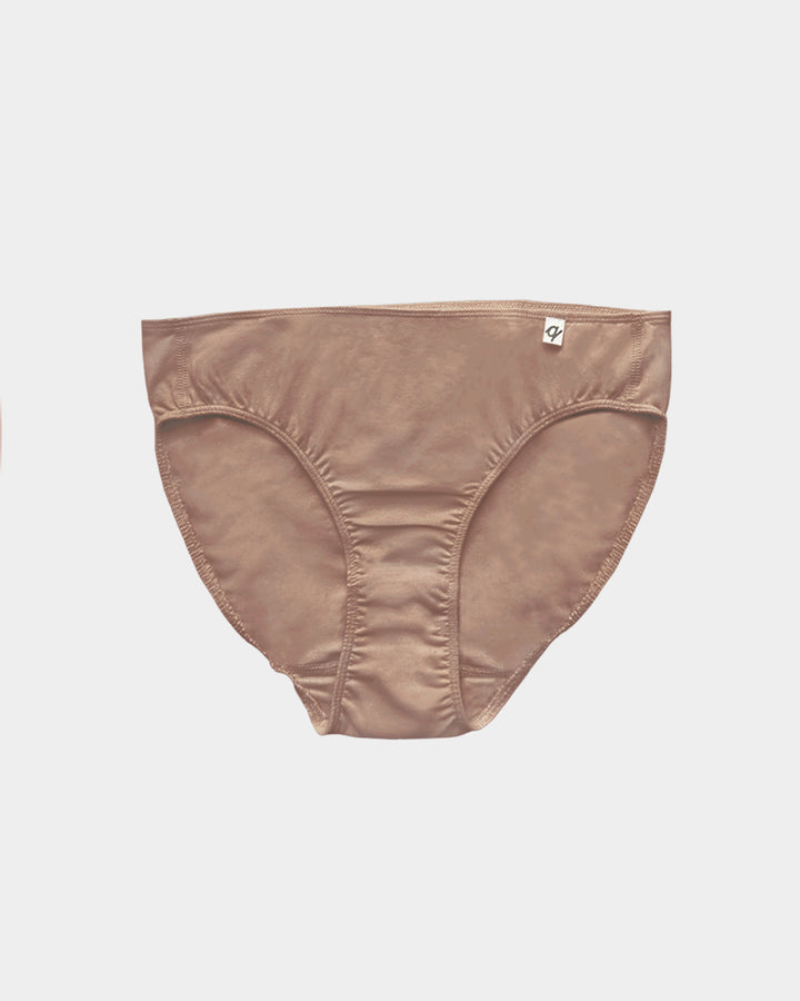 Women's French Cut Bikini - Natural, Plant Dyes - 95% Organic Cotton (2 pack)