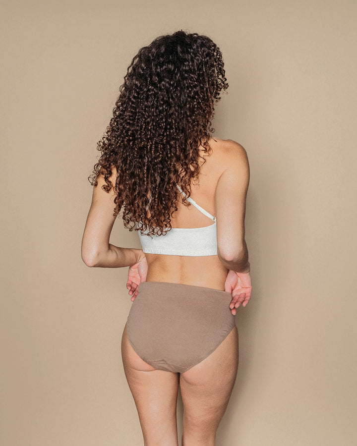 Women's French Cut Bikini - Natural, Plant Dyes - 95% Organic Cotton (2 pack)