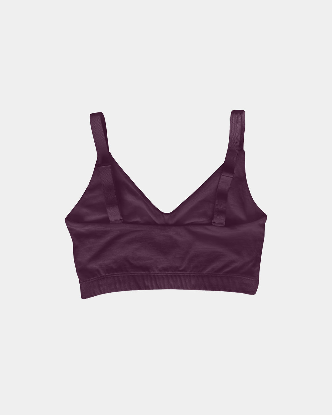 Back of Full Bust Sports Bra Plum