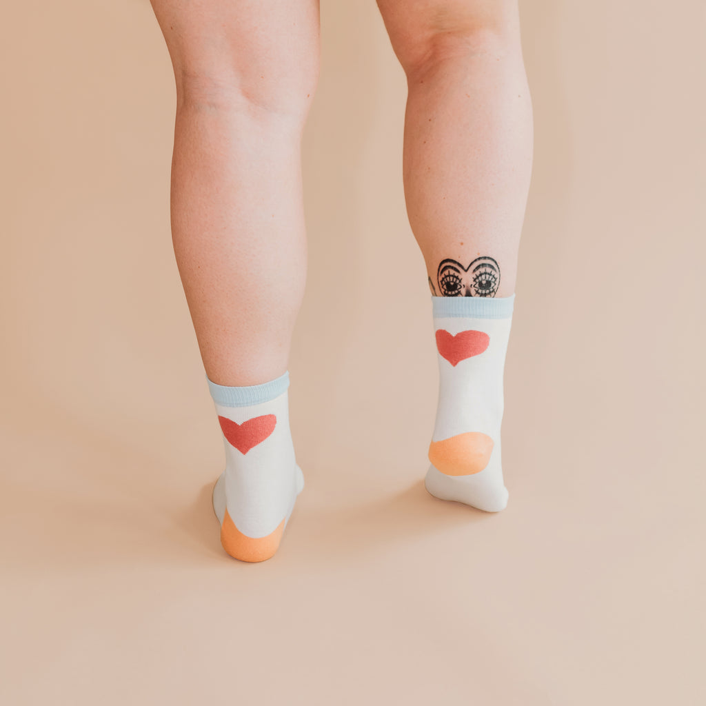 Pair Hearts Sock 98% Organic Cotton