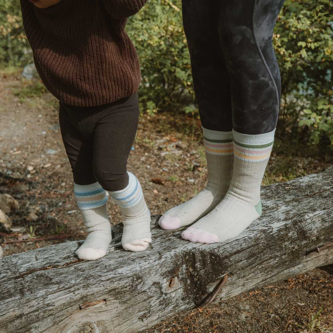 Heavyweight Terry Cotton Matching Family Socks (2-pack) Q for Quinn