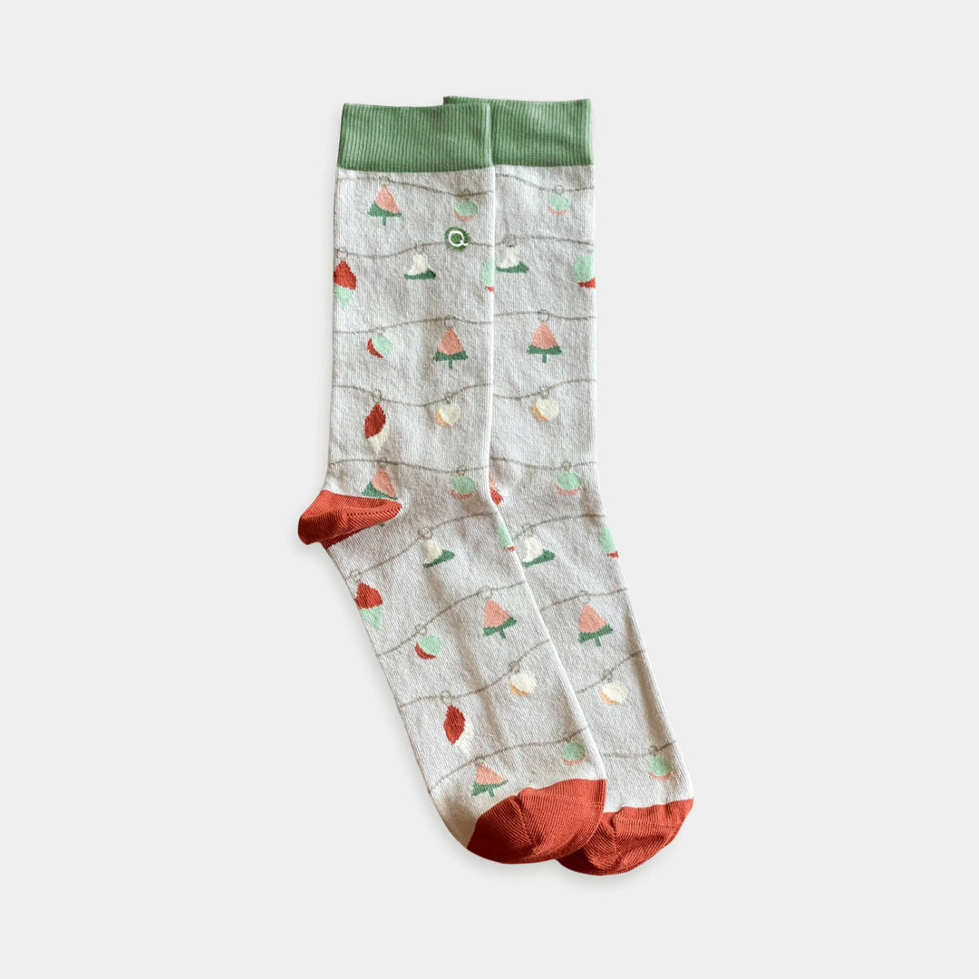 Holiday Ornament Adult Socks (Pre-Order) Q for Quinn