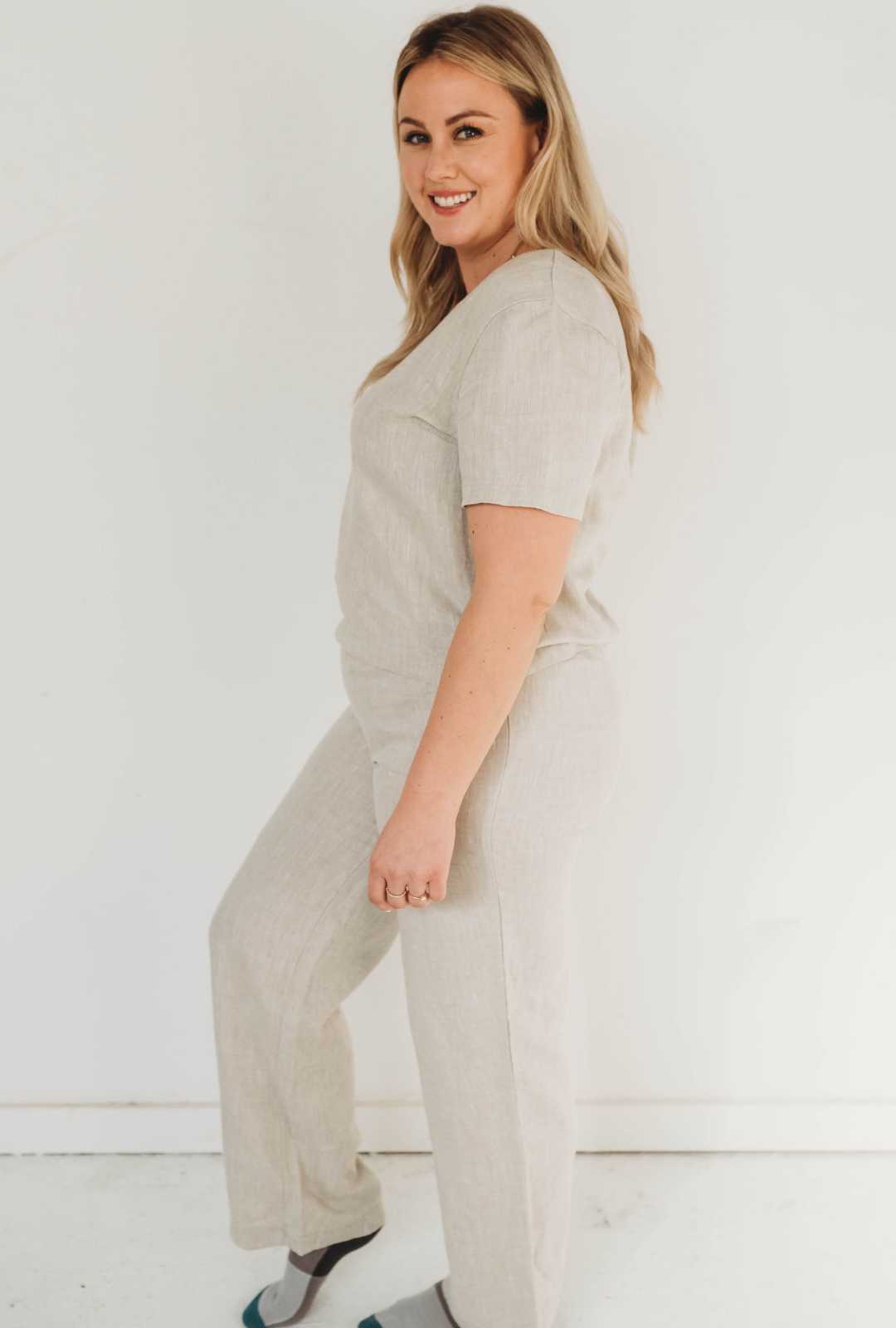 linen top and pants