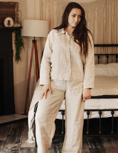 linen shirt and pants
