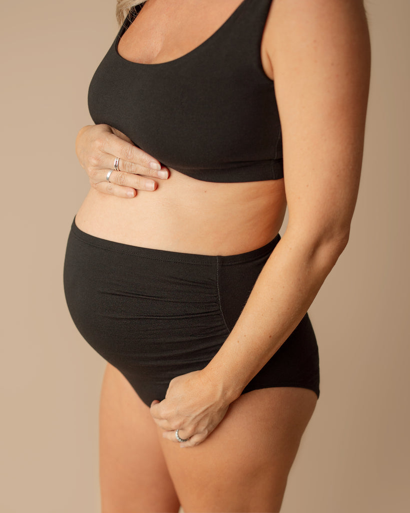 Maternity High Waist Briefs 95% Organic Cotton