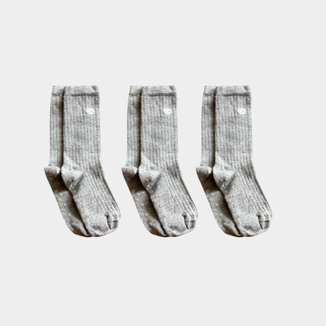 3 Pairs Pack Merino Wool Light Grey 