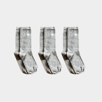 3 Pairs Pack Merino Wool Light Grey 