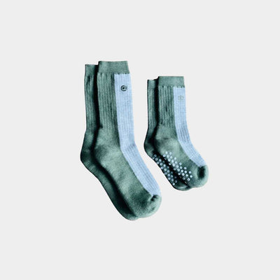 Merino Wool Mid-weight (Crew) Socks Matching Family (2-Pack) Q for Quinn