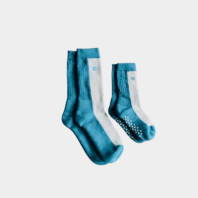Merino Wool Mid-weight (Crew) Socks Matching Family (2-Pack) Q for Quinn